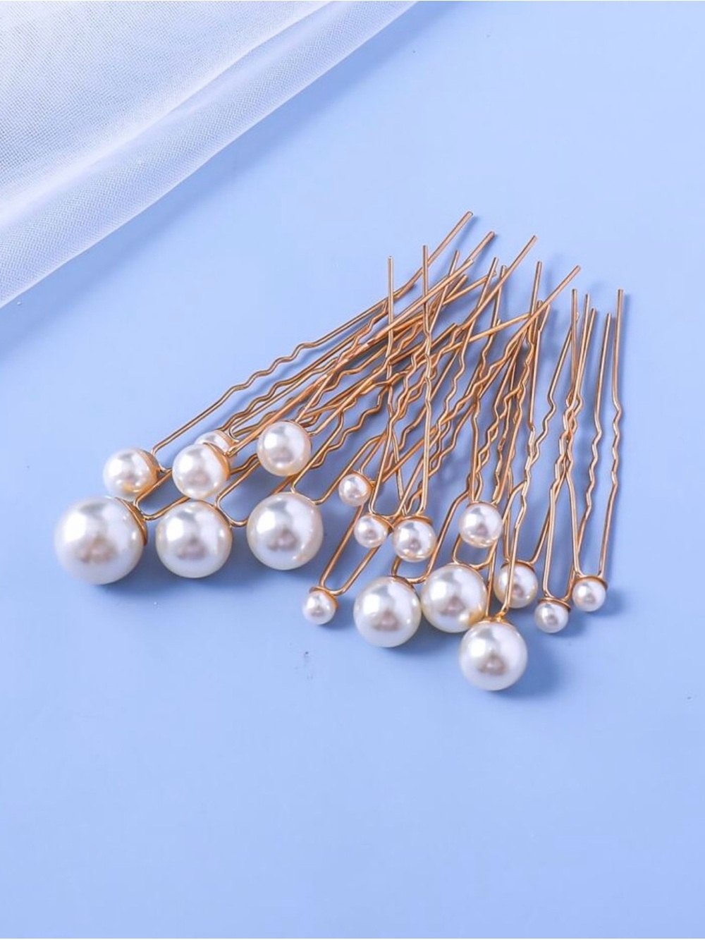 Pearl Hair Pin Set - White Decorative Bobby Pins for Women - Picture 3 of 4